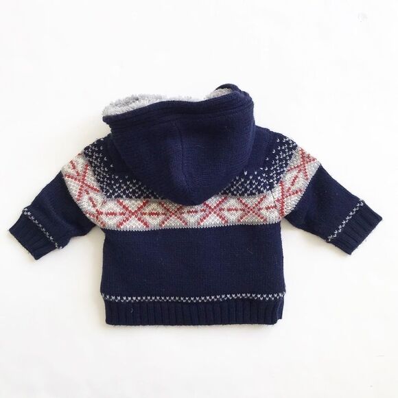 Mayoral Sherpa lined knit sweater/jacket EUC 6m - Picture 4 of 4